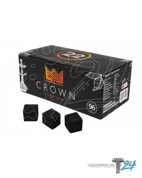 Crown / Уголь для кальяна кокосовый Crown 22мм, 96шт, 1кг в ХукаГиперМаркете Т24