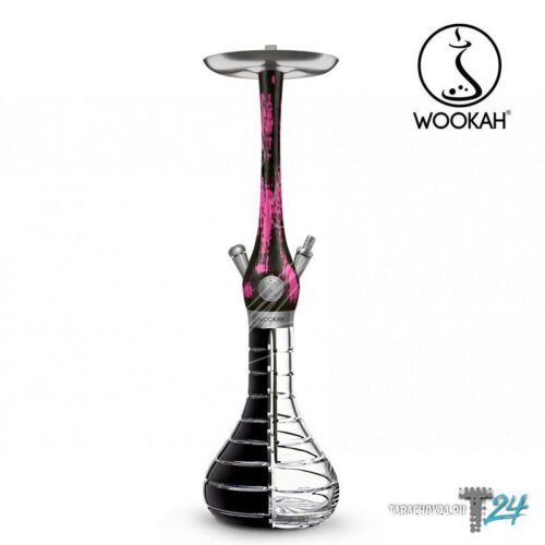 WOOKAH / Кальян Wookah Crystal Striped Black/Clear Black/Pink в ХукаГиперМаркете Т24