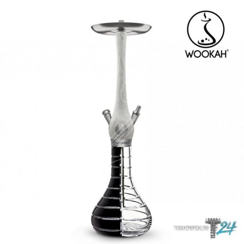 WOOKAH / Кальян Wookah Crystal Striped Black/Clear White Nox в ХукаГиперМаркете Т24