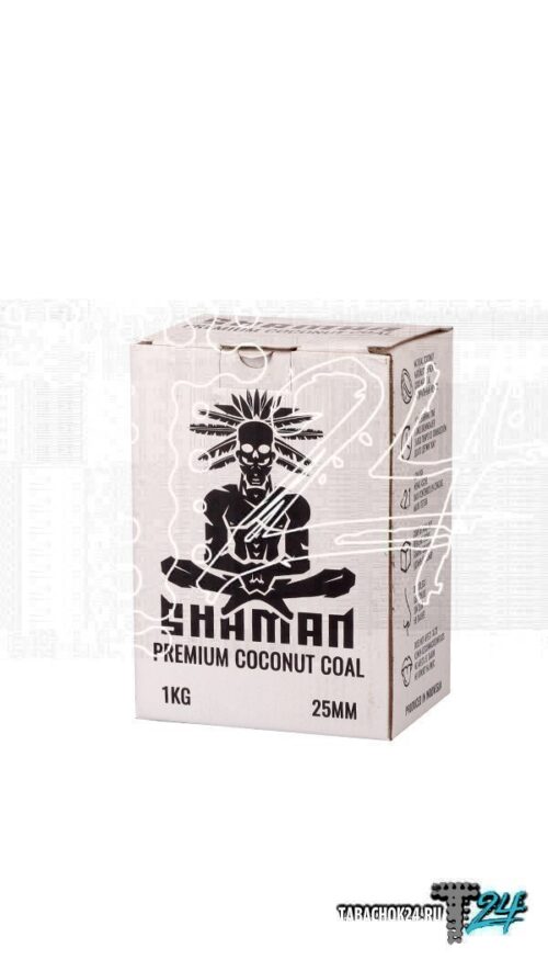Shaman / Уголь для кальяна кокосовый Shaman 25мм кубик, 1кг в ХукаГиперМаркете Т24