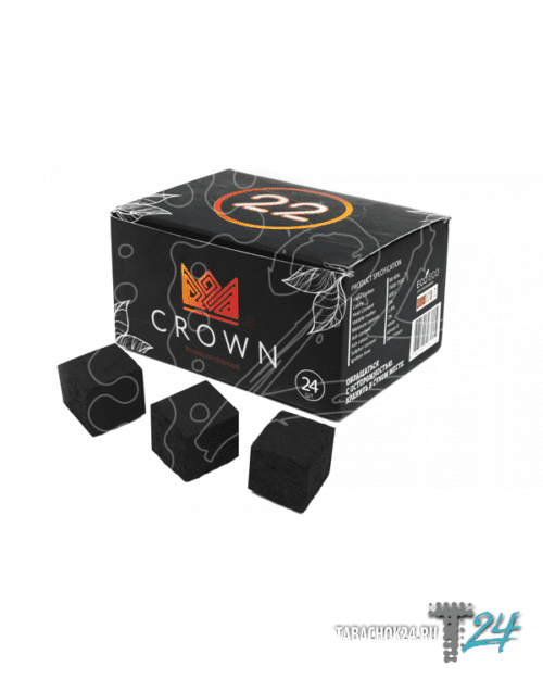 Crown / Уголь для кальяна кокосовый Crown 22мм, 24шт, 250г в ХукаГиперМаркете Т24