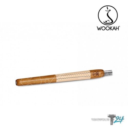 WOOKAH / Мундштук для кальяна Wookah Wooden Mouthpiece Iroko Beige Leather в ХукаГиперМаркете Т24