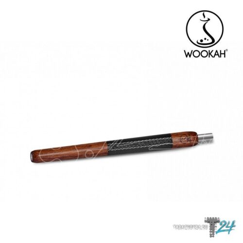 WOOKAH / Мундштук для кальяна Wookah Wooden Mouthpiece Merbau Black Leather в ХукаГиперМаркете Т24