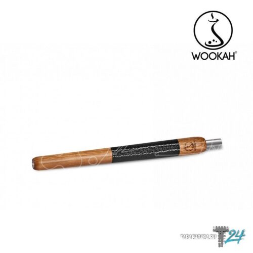 WOOKAH / Мундштук для кальяна Wookah Wooden Mouthpiece Oak Black Leather в ХукаГиперМаркете Т24