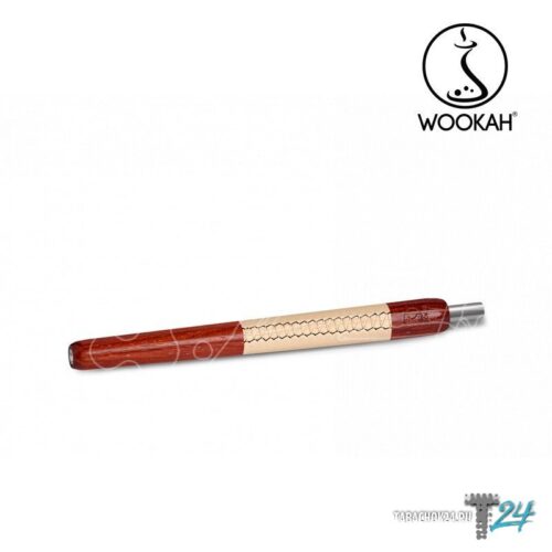WOOKAH / Мундштук для кальяна Wookah Wooden Mouthpiece Padouk Beige Leather в ХукаГиперМаркете Т24
