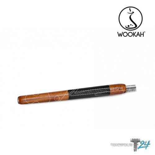 WOOKAH / Мундштук для кальяна Wookah Wooden Mouthpiece Teak Black Leather в ХукаГиперМаркете Т24