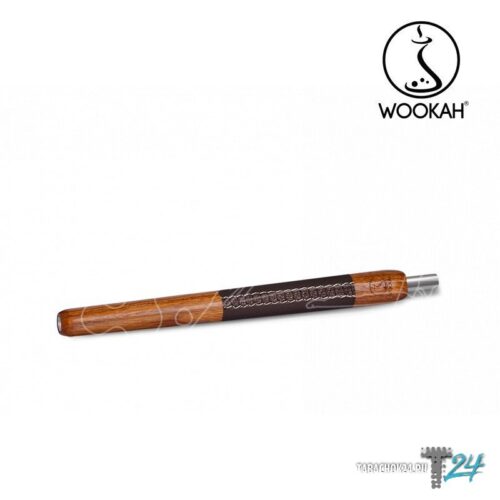 WOOKAH / Мундштук для кальяна Wookah Wooden Mouthpiece Teak Brown Leather в ХукаГиперМаркете Т24