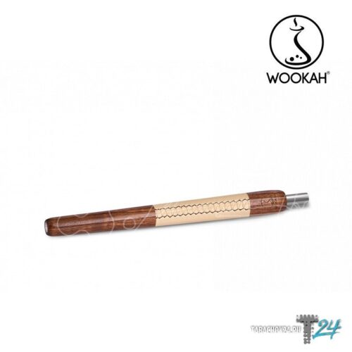 WOOKAH / Мундштук для кальяна Wookah Wooden Mouthpiece Walnut Beige Leather в ХукаГиперМаркете Т24