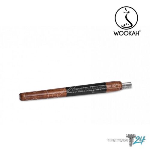 WOOKAH / Мундштук для кальяна Wookah Wooden Mouthpiece Walnut Black Leather в ХукаГиперМаркете Т24