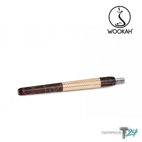 WOOKAH / Мундштук для кальяна Wookah Wooden Mouthpiece Wenge Beige Leather в ХукаГиперМаркете Т24