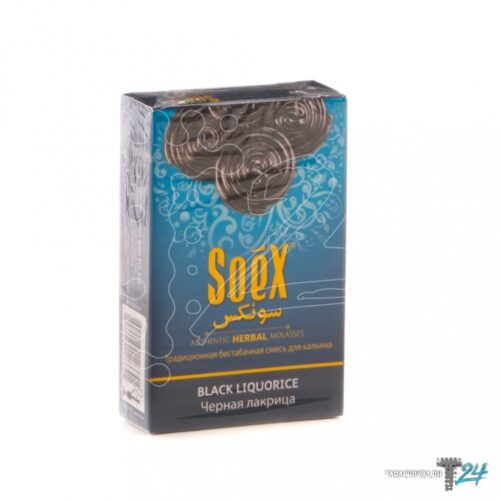 Soex / Бестабачная смесь Soex Black liquorice, 50г в ХукаГиперМаркете Т24
