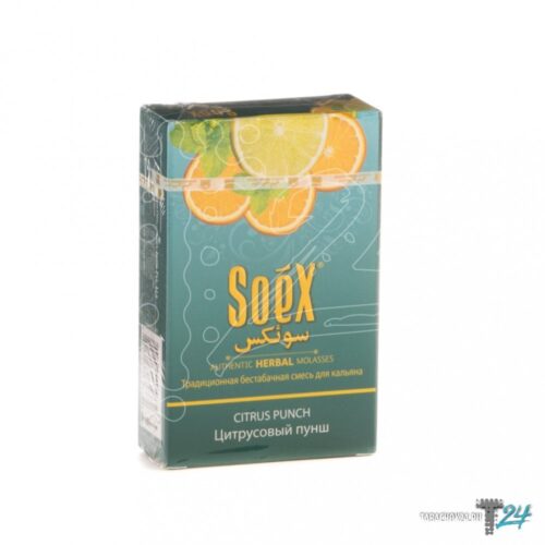 Soex / Бестабачная смесь Soex Citrus punch, 50г в ХукаГиперМаркете Т24