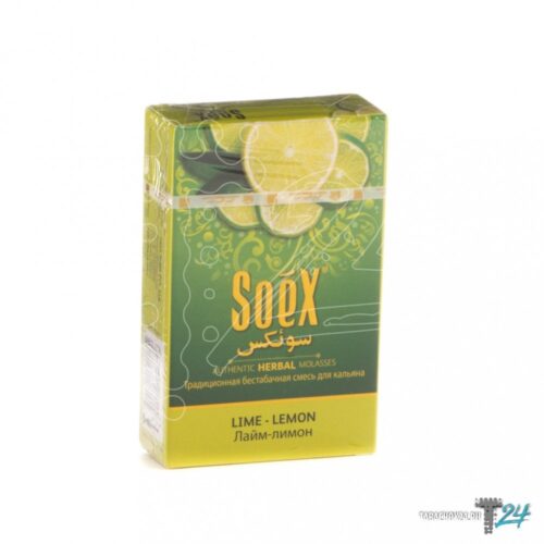 Soex / Бестабачная смесь Soex Lime lemon, 50г в ХукаГиперМаркете Т24