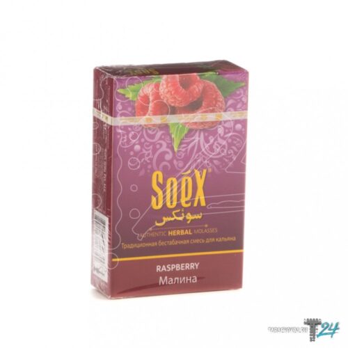 Soex / Бестабачная смесь Soex Raspberry, 50г в ХукаГиперМаркете Т24
