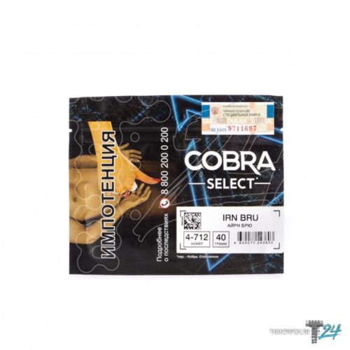Cobra / Табак Cobra Select 4-712 Irn bru, 40г [M] в ХукаГиперМаркете Т24
