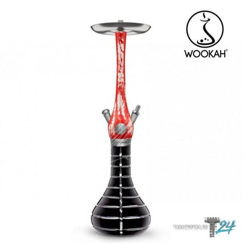 WOOKAH / Кальян Wookah Mastercut Striped Black Red/White в ХукаГиперМаркете Т24