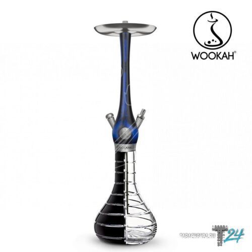 WOOKAH / Кальян Wookah Mastercut Striped Black/Clear Black/Blue в ХукаГиперМаркете Т24