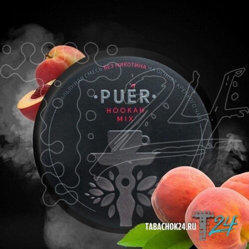 Puer / Бестабачная смесь Puer Velvety Peach (Сочный персик), 100г в ХукаГиперМаркете Т24
