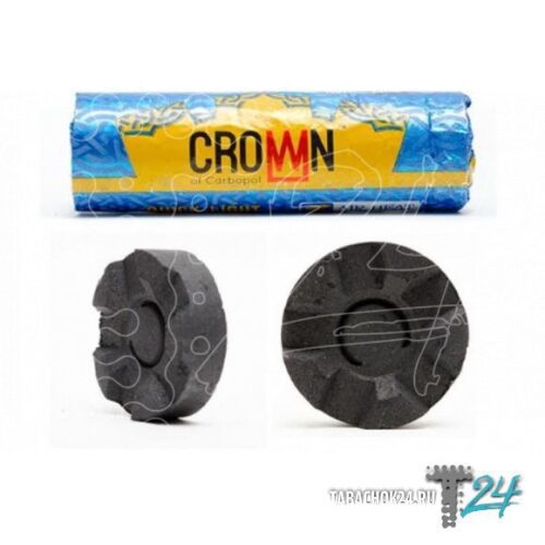Crown / Уголь для кальяна быстроразжигающийся Crown 40мм, 10шт в ХукаГиперМаркете Т24