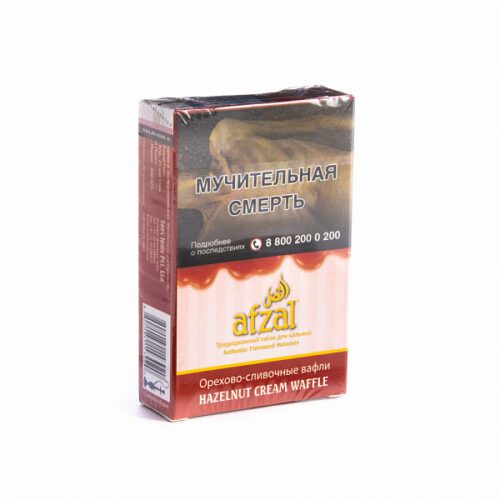 Afzal / Табак Afzal Hazelnut cream waffle (Ореховые вафли), 40г / Акциз в ХукаГиперМаркете Т24