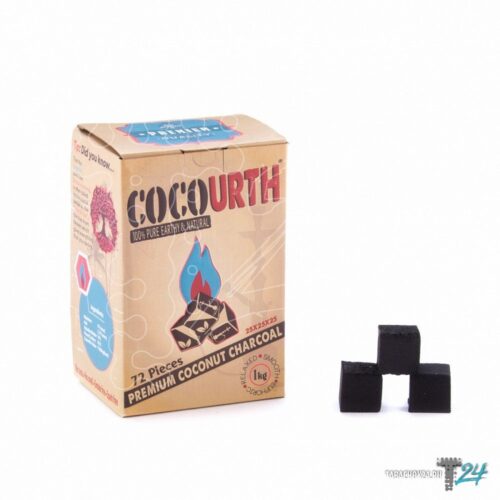 CocoUrth / Уголь для кальяна кокосовый CocoUrth 72 шт 25мм, 1 кг в ХукаГиперМаркете Т24