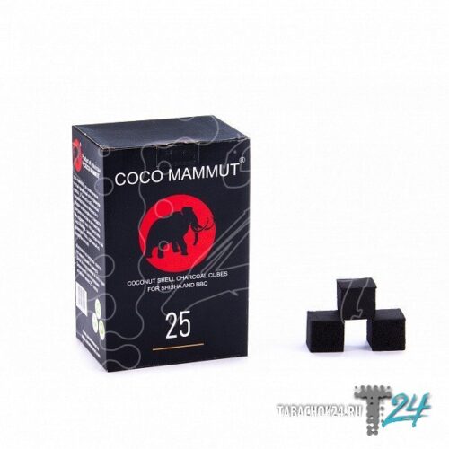 Coco Mammut / Уголь для кальяна кокосовый Coco Mammut 72шт, 25мм, 1кг в ХукаГиперМаркете Т24