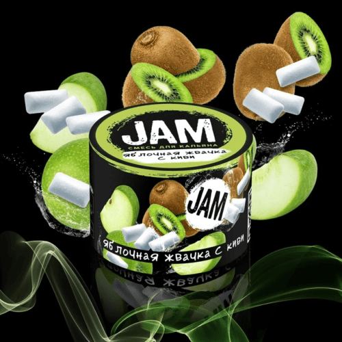 Jam / Бестабачная смесь Jam Жвачка с киви и яблоком, 50г в ХукаГиперМаркете Т24
