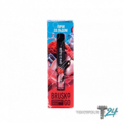 Brusko / Электронная сигарета Brusko Go Личи со льдом (800 затяжек, одноразовая) в ХукаГиперМаркете Т24