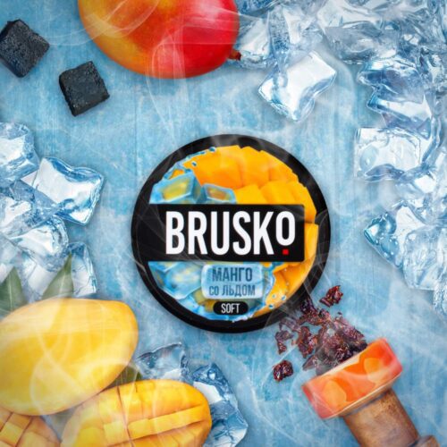Brusko / Бестабачная смесь Brusko Medium Манго со льдом, 250г в ХукаГиперМаркете Т24