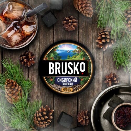 Brusko / Бестабачная смесь Brusko Medium Сибирский лимонад, 250г в ХукаГиперМаркете Т24