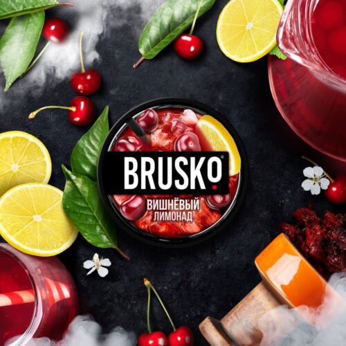 Brusko / Бестабачная смесь Brusko Medium Вишневый лимонад, 250г в ХукаГиперМаркете Т24