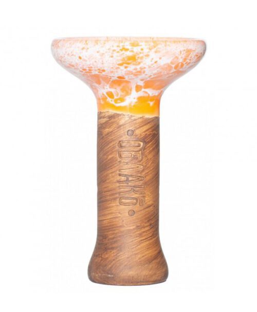 Облако / Чаша Oblako Phunnel M Glaze Top #83 (оранжево-белый мрамор) в ХукаГиперМаркете Т24