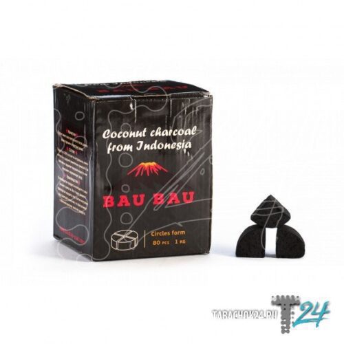 Bau Bau / Уголь для кальяна кокосовый Bau Bau Чёрный 80шт, под калауд, 1кг в ХукаГиперМаркете Т24