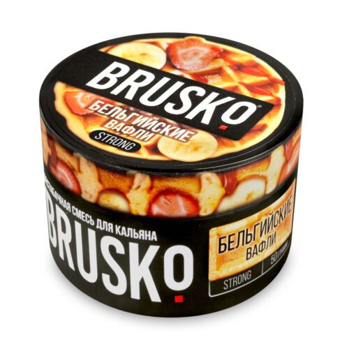 Brusko / Бестабачная смесь Brusko Strong Бельгийские вафли, 50г в ХукаГиперМаркете Т24