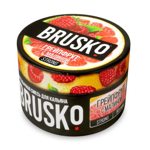 Brusko / Бестабачная смесь Brusko Strong Грейпфрут с малиной, 50г в ХукаГиперМаркете Т24