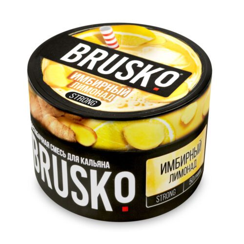 Brusko / Бестабачная смесь Brusko Strong Имбирный лимонад, 50г в ХукаГиперМаркете Т24