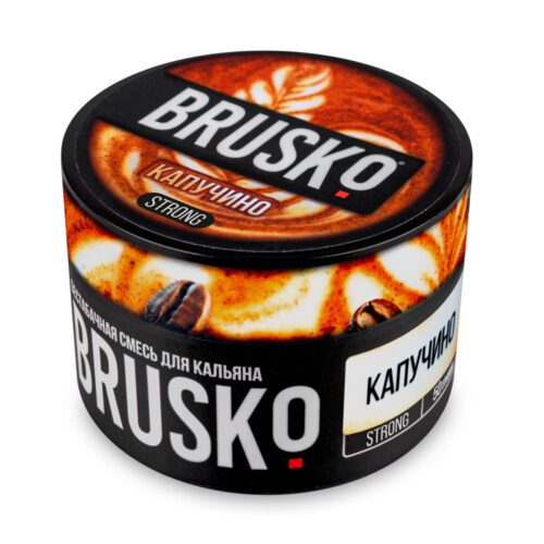 Brusko / Бестабачная смесь Brusko Strong Капучино, 50г в ХукаГиперМаркете Т24