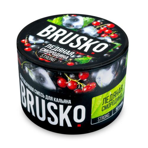 Brusko / Бестабачная смесь Brusko Strong Ледяная смородина, 50г в ХукаГиперМаркете Т24