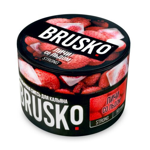 Brusko / Бестабачная смесь Brusko Strong Личи со льдом, 50г в ХукаГиперМаркете Т24