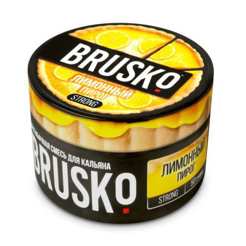 Brusko / Бестабачная смесь Brusko Strong Лимонный пирог, 50г в ХукаГиперМаркете Т24