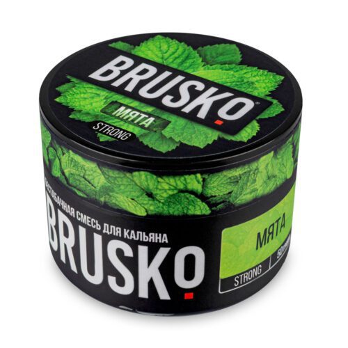 Brusko / Бестабачная смесь Brusko Strong Мята, 50г в ХукаГиперМаркете Т24