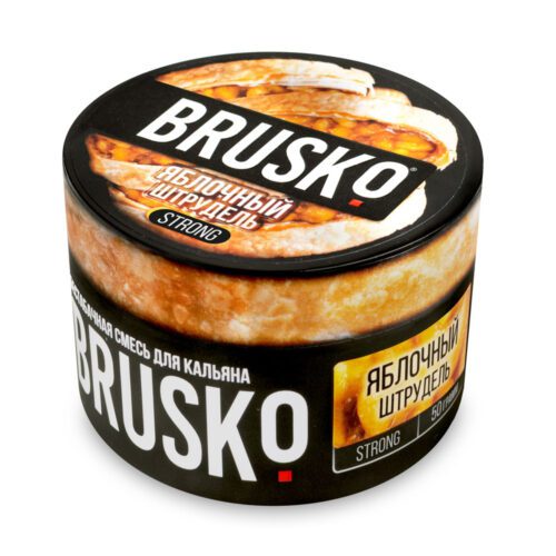 Brusko / Бестабачная смесь Brusko Strong Яблочный штрудель, 50г в ХукаГиперМаркете Т24