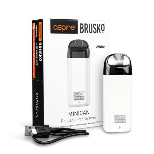 Brusko / Электронная сигарета Brusko Minican 350mAh белая (многоразовая) в ХукаГиперМаркете Т24