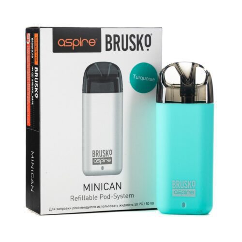 Brusko / Электронная сигарета Brusko Minican 350mAh бирюзовая (многоразовая) в ХукаГиперМаркете Т24