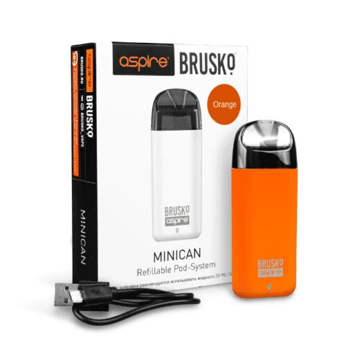 Brusko / Электронная сигарета Brusko Minican 350mAh оранжевая (многоразовая) в ХукаГиперМаркете Т24