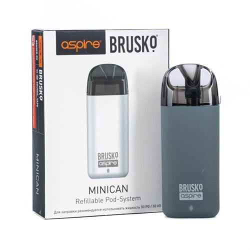 Brusko / Электронная сигарета Brusko Minican 350mAh серая (многоразовая) в ХукаГиперМаркете Т24