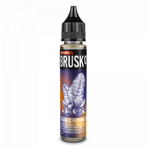 Brusko / Жидкость Brusko Salt Табак с черникой, 30мл, 2% в ХукаГиперМаркете Т24