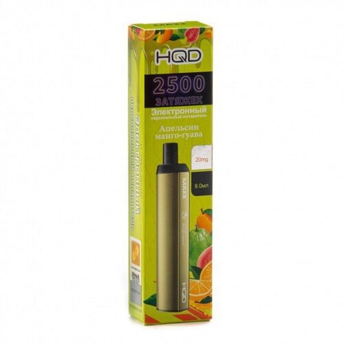 HQD / Электронная сигарета HQD MAXX Orange mango guava (2500 затяжек, одноразовая) в ХукаГиперМаркете Т24