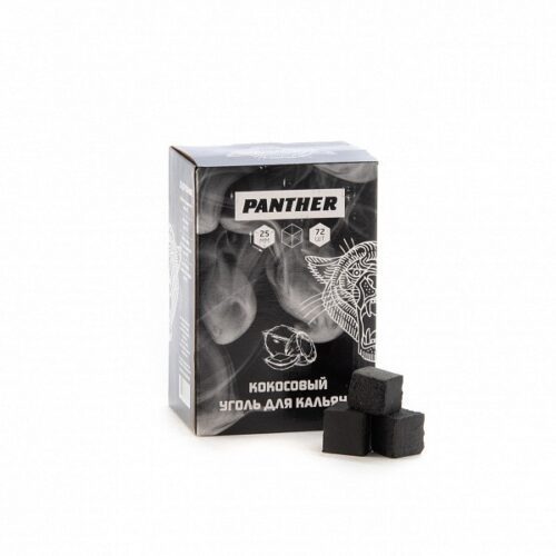 Panther / Уголь для кальяна кокосовый Panther 72шт, 25мм, 1кг в ХукаГиперМаркете Т24