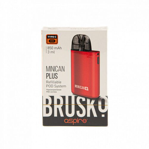 Brusko / Электронная сигарета Brusko Minican Plus 850mAh красная (многоразовая) в ХукаГиперМаркете Т24